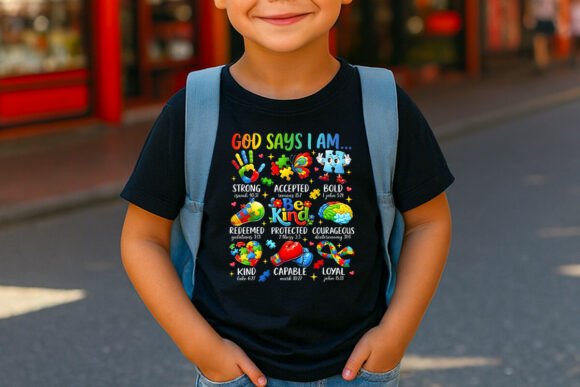 Autism Christian Faith Be Kind T-Shirt Designs