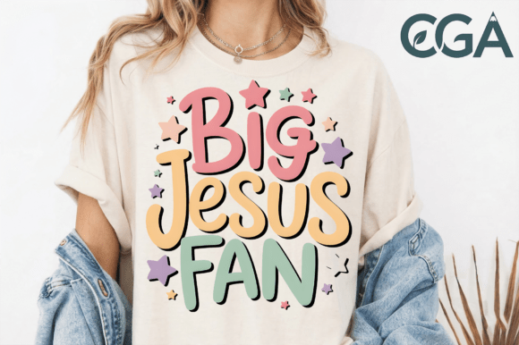 Big Jesus Fan PNG, Jesus Quote PNG for T-Shirt Designs