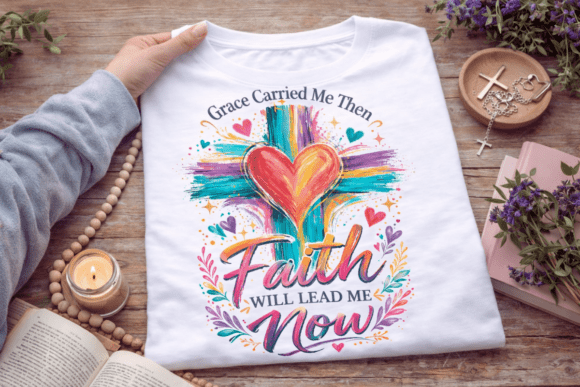 Faith Will Lead Me Christian T-Shirt PNG
