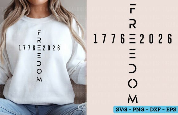 Freedom Cross SVG Christian Patriotic T-Shirt Designs