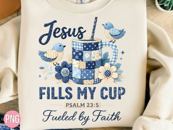 Jesus Fills My Cup Faith Coffee PNG