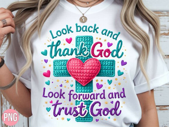 Look Back and Thank God Christian PNG